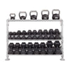 Hoist HF-5461 2 Tier Dumbbell Rack With 3rd Tier Option: AVAILABLE NOW!!!